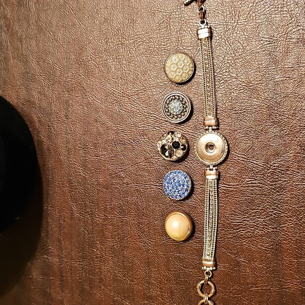 Ginger Snaps Silver Bracelet Interchangeable Snap… - image 5